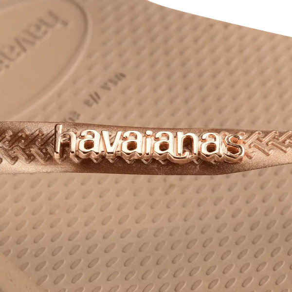 Women's Slim Logo Metallic Flip Flops