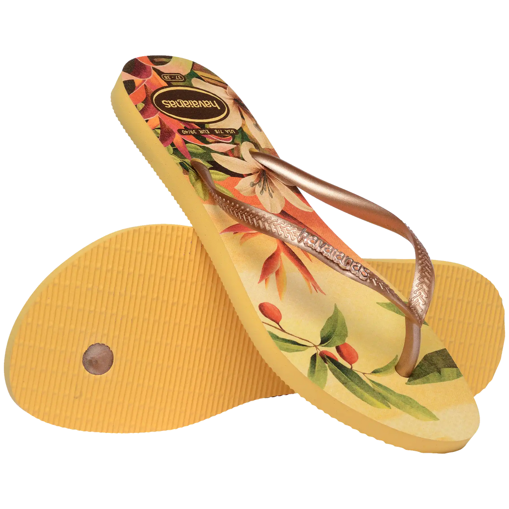 Women's Slim Tropical Flip Flops
