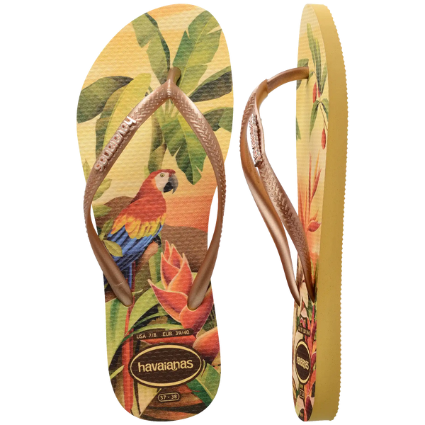 Women's Slim Tropical Flip Flops