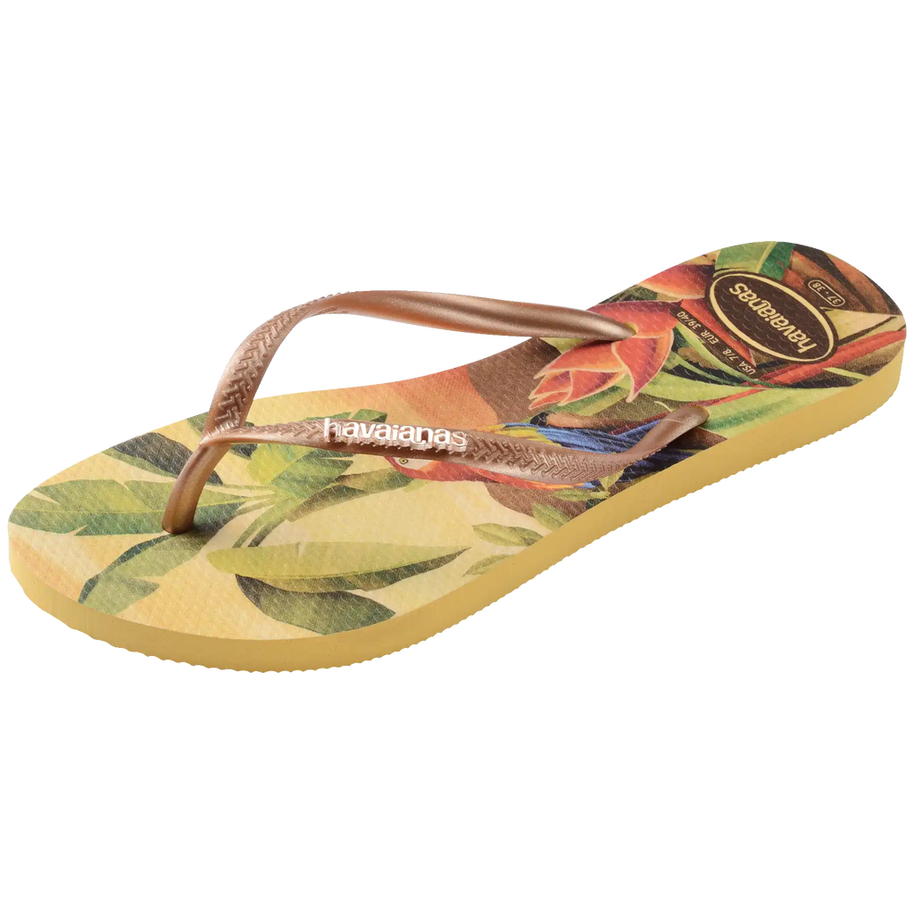 Women's Slim Tropical Flip Flops