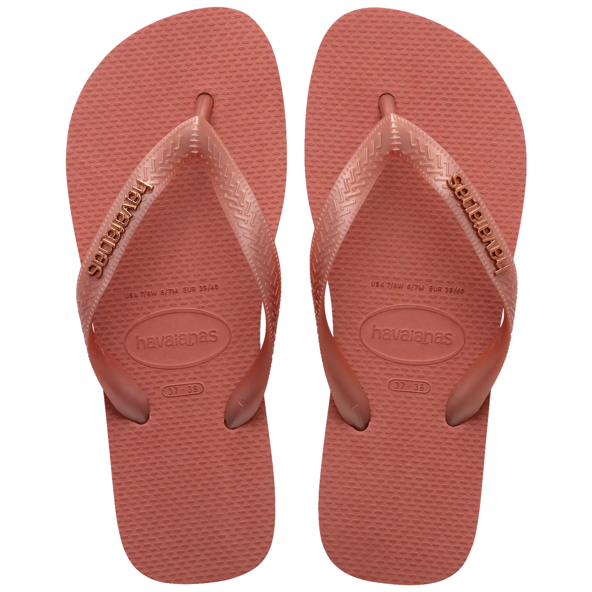 Women's Top Logo Metallic Flip Flops Main image