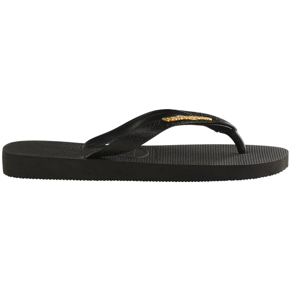Women's Top Logo Metallic Flip Flops
