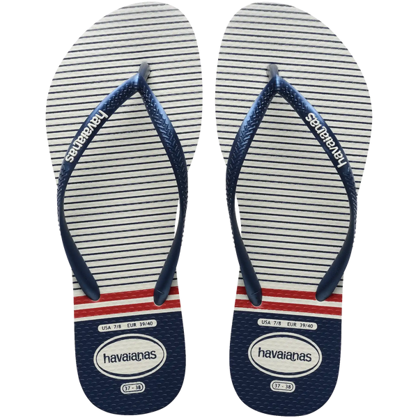 Women's Nautical Slim Flip Flops