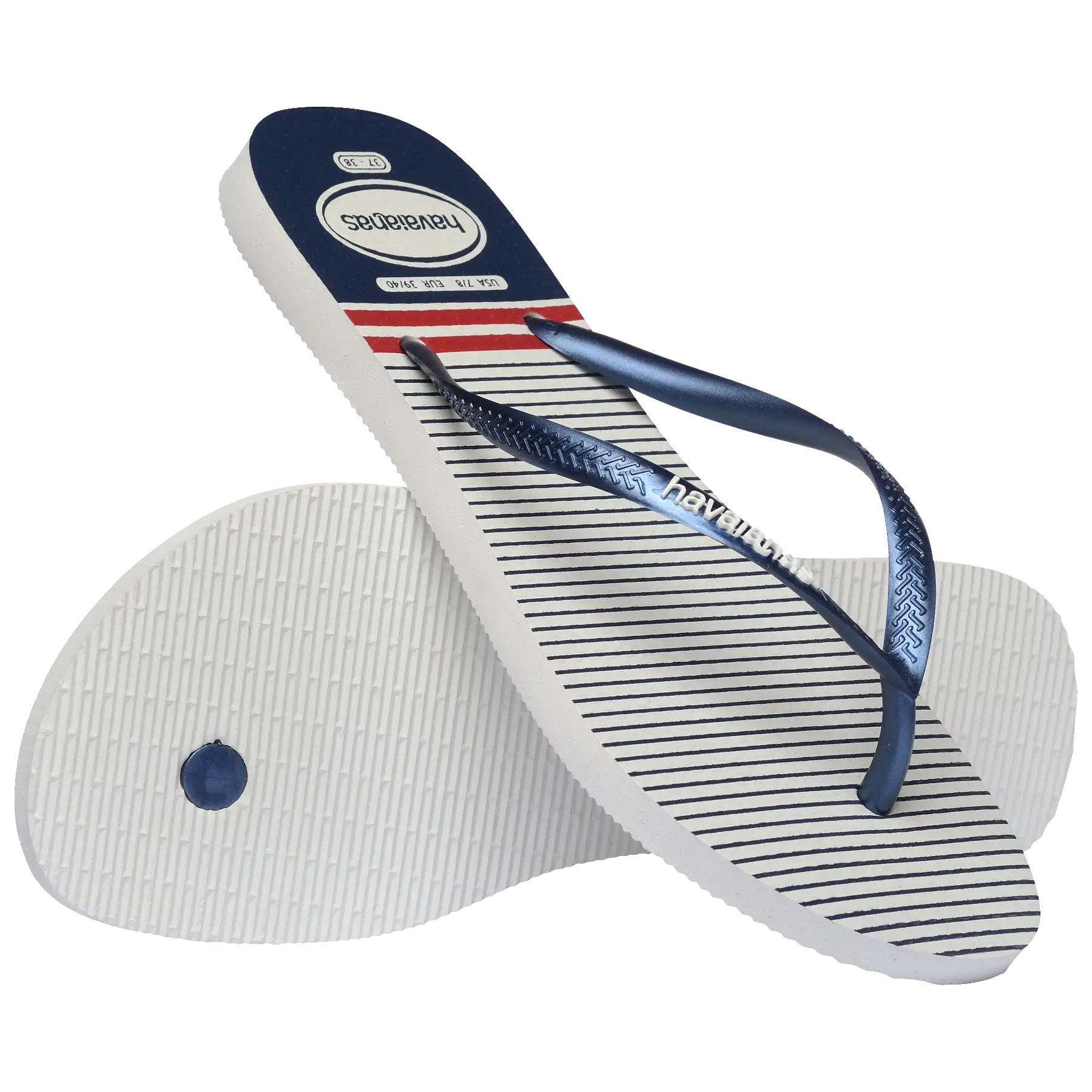 Women's Nautical Slim Flip Flops Secondary image