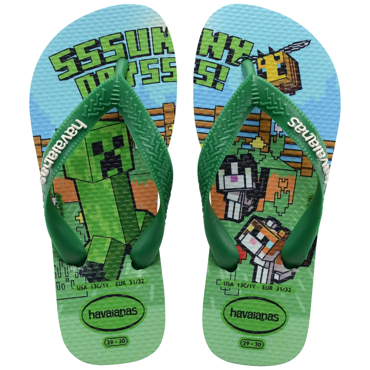 Kids' Minecraft Top Flip Flops Main image