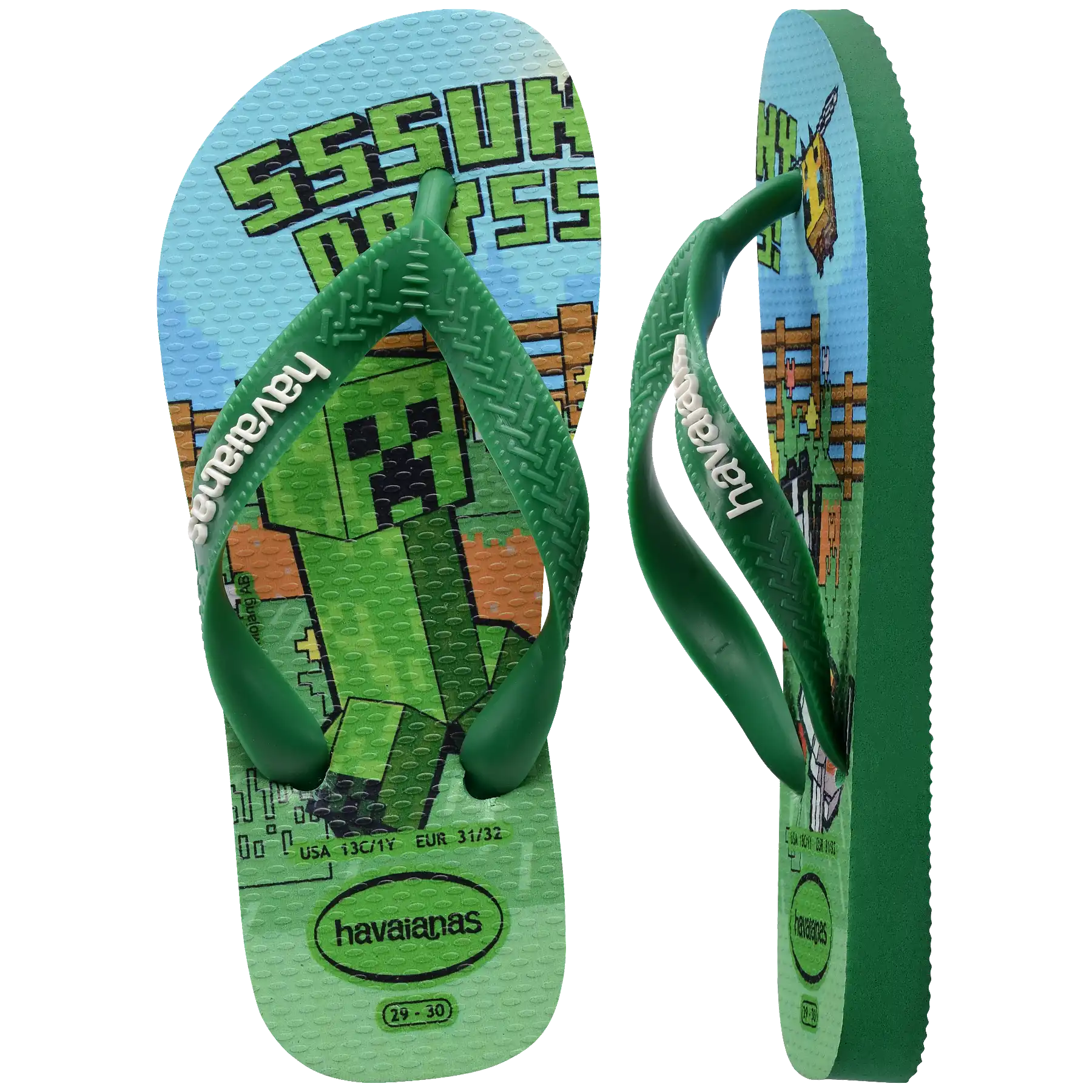 Kids' Minecraft Top Flip Flops Secondary image
