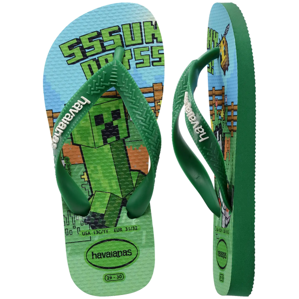 Kids' Minecraft Top Flip Flops