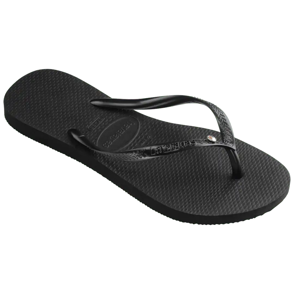 Women's Slim Crystal Flip Flops