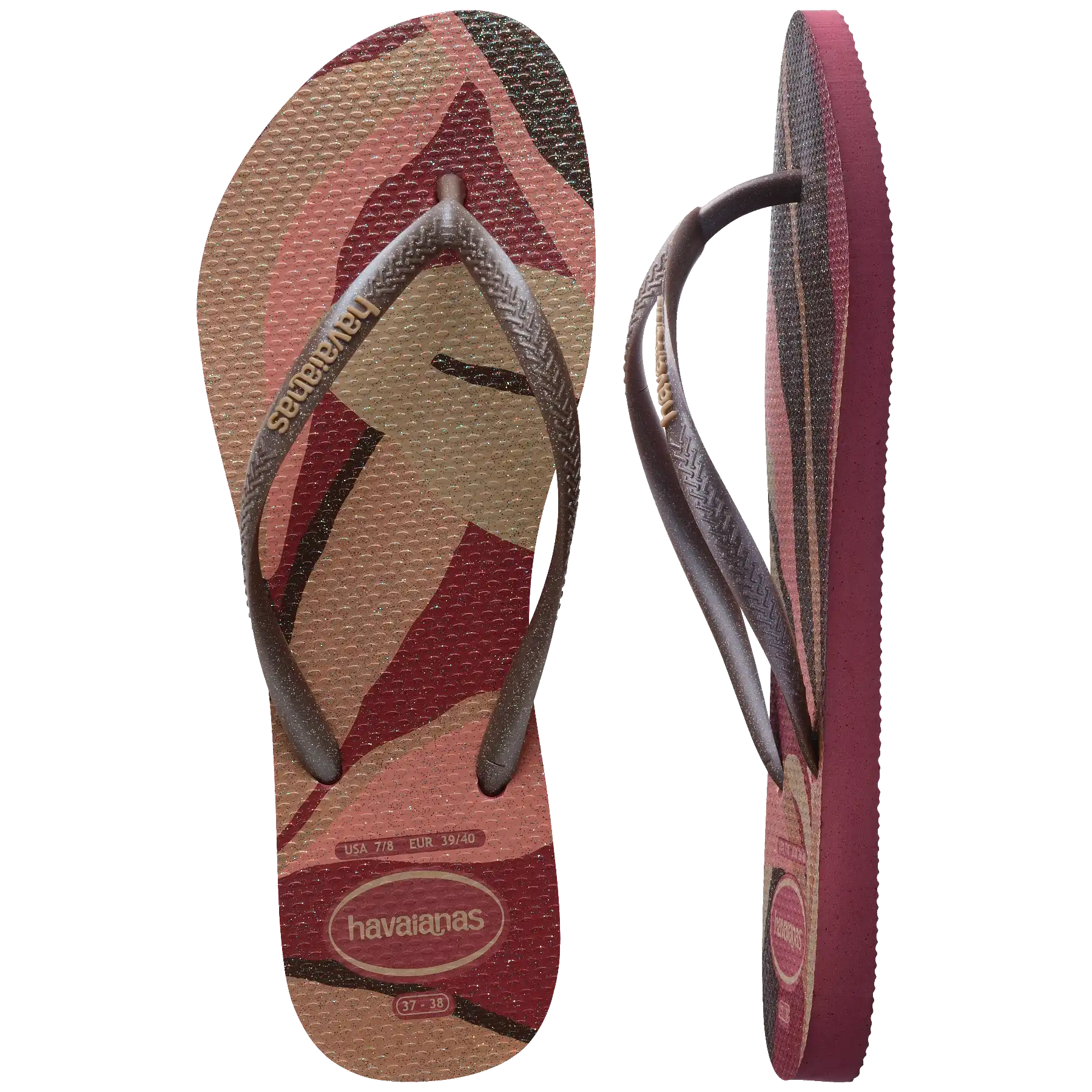 Women's Slim Palette Glow Flip Flops Secondary image