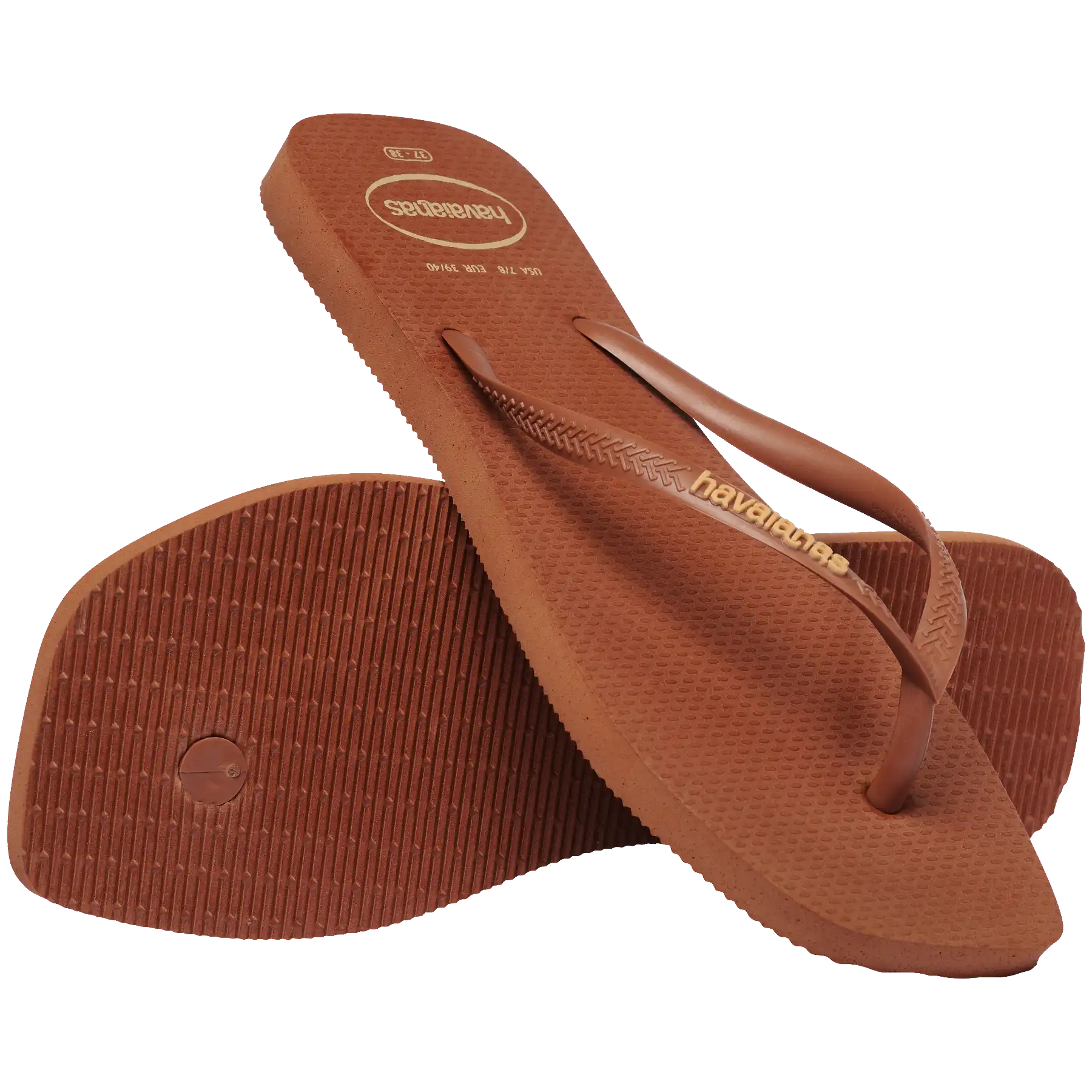 Women's Slim Square Logo Pop Up Flip Flops Secondary image