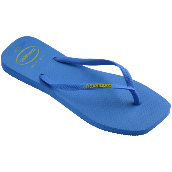 Women's Slim Square Logo Pop Up Flip Flops