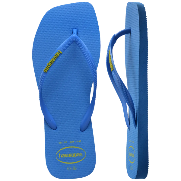 Women's Slim Square Logo Pop Up Flip Flops