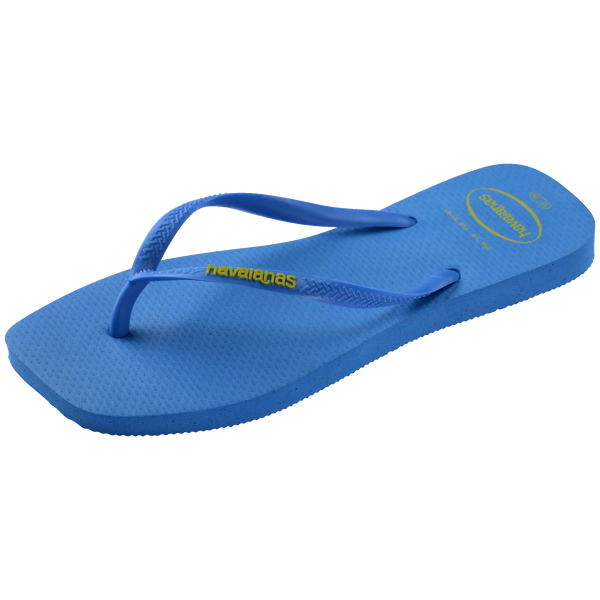 Women's Slim Square Logo Pop Up Flip Flops