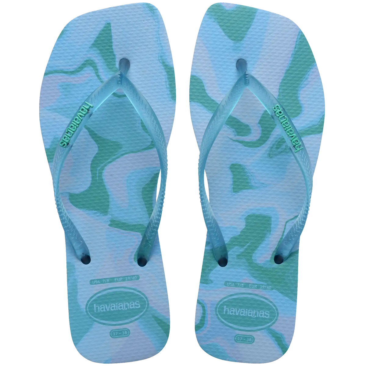 Women's Slim Square Jelly Flip Flops Main image