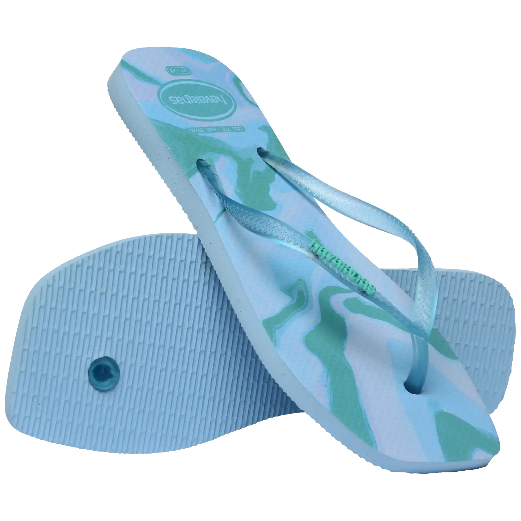 Women's Slim Square Jelly Flip Flops Secondary image