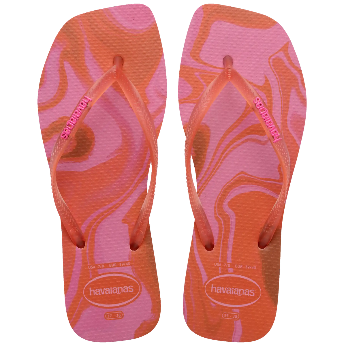 Women's Slim Square Jelly Flip Flops Main image