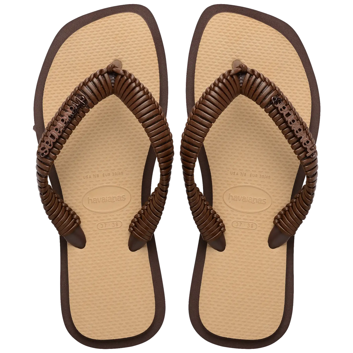 Women's Top Square Fusion Boho Flip Flops Main image