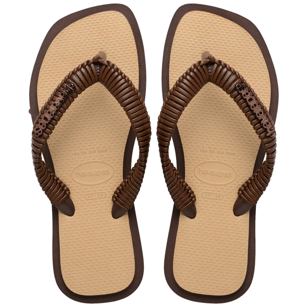 Women's Top Square Fusion Boho Flip Flops