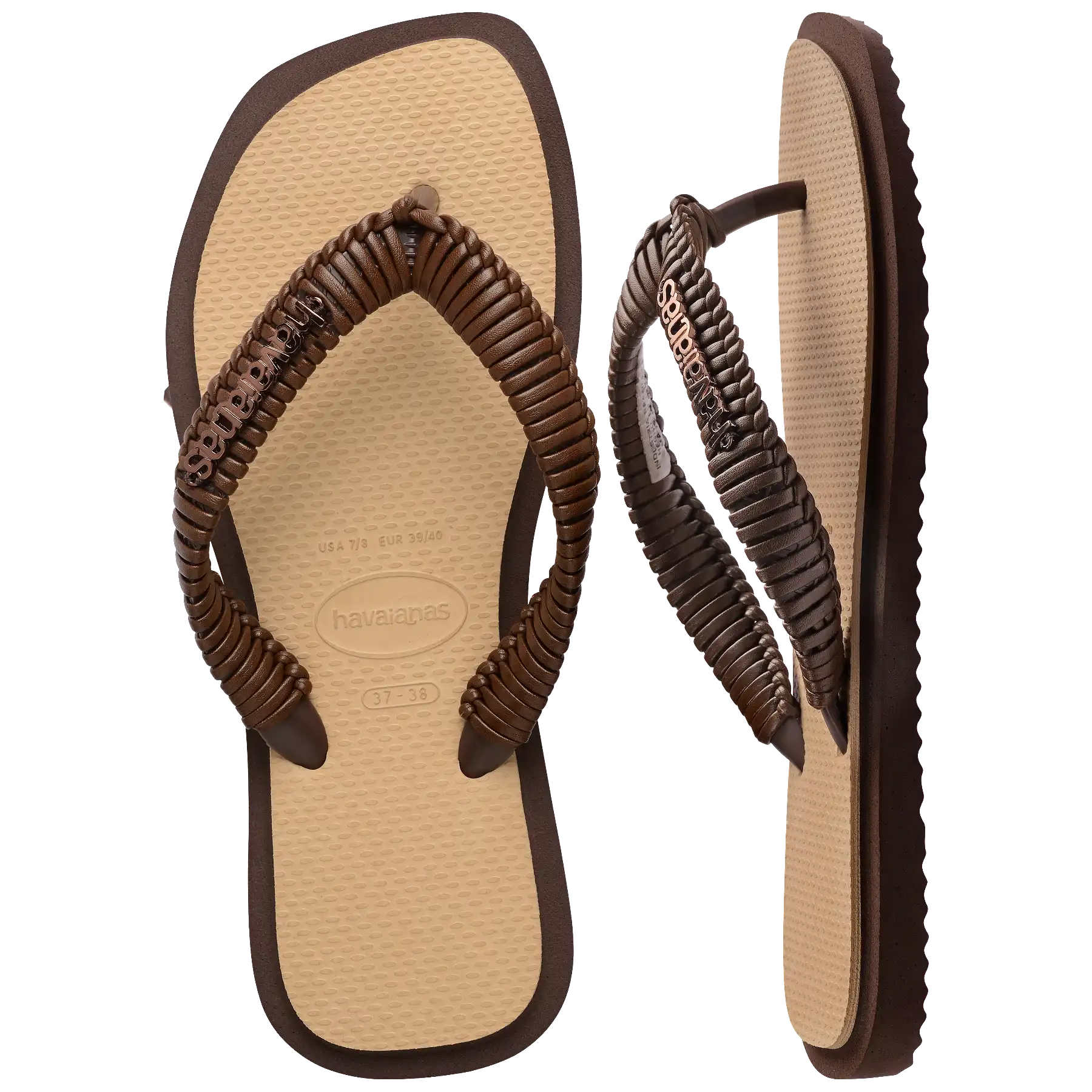 Women's Top Square Fusion Boho Flip Flops Secondary image