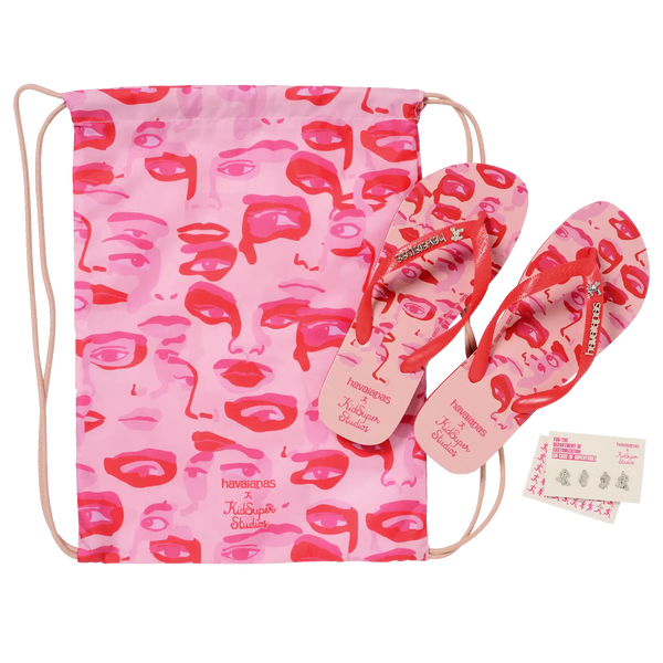 Top KidSuper Camo Flip Flops